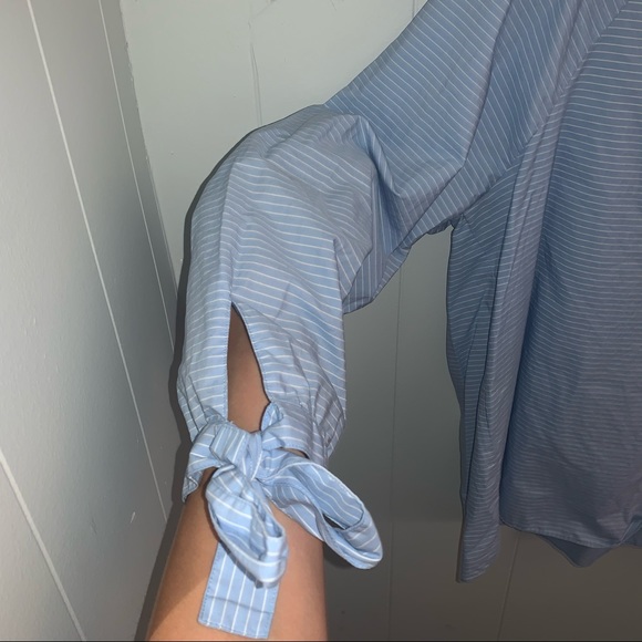 Madewell Striped cotton-poppin blouse - Picture 6 of 7